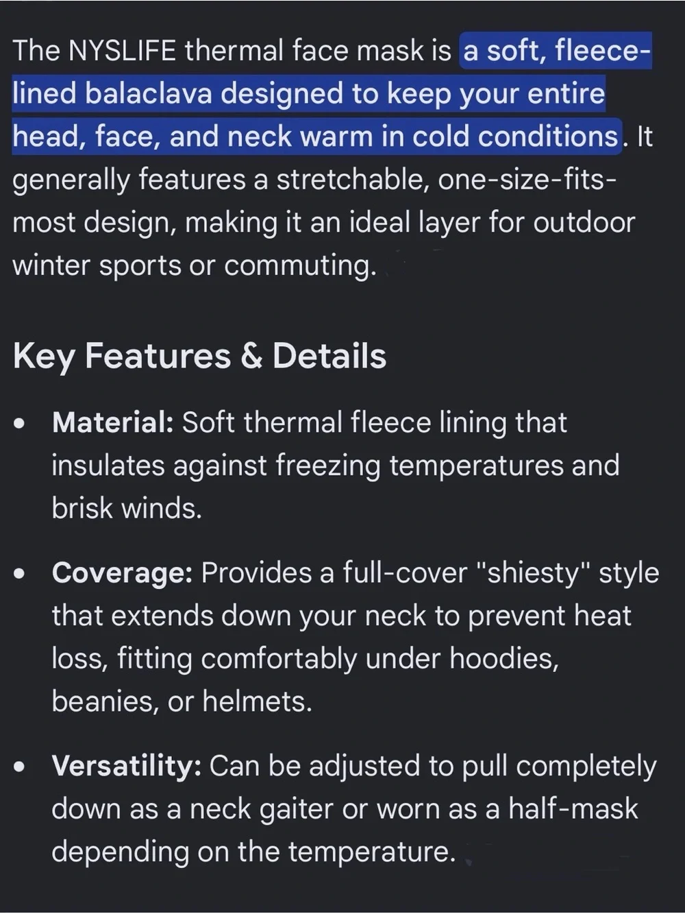 NYSLIFE NIP Balaclava Black Face Masks with Blue / Red / or Black Panels